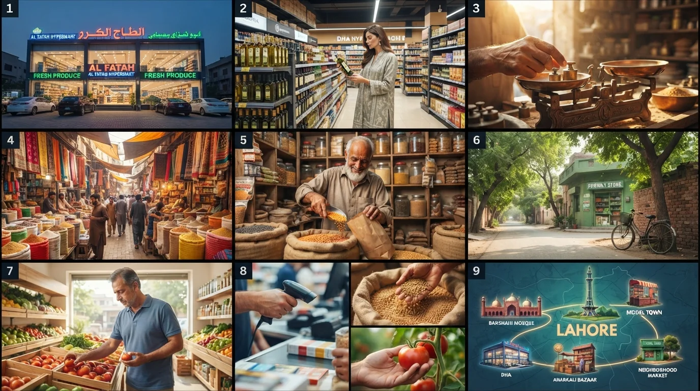 Grocery Stores in Lahore by Area
