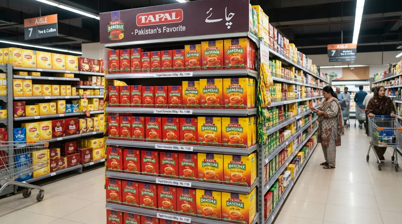 Tapal Tea at grocery stores in Pakistan
