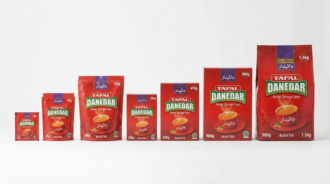 Tapal tea pack sizes in Pakistan