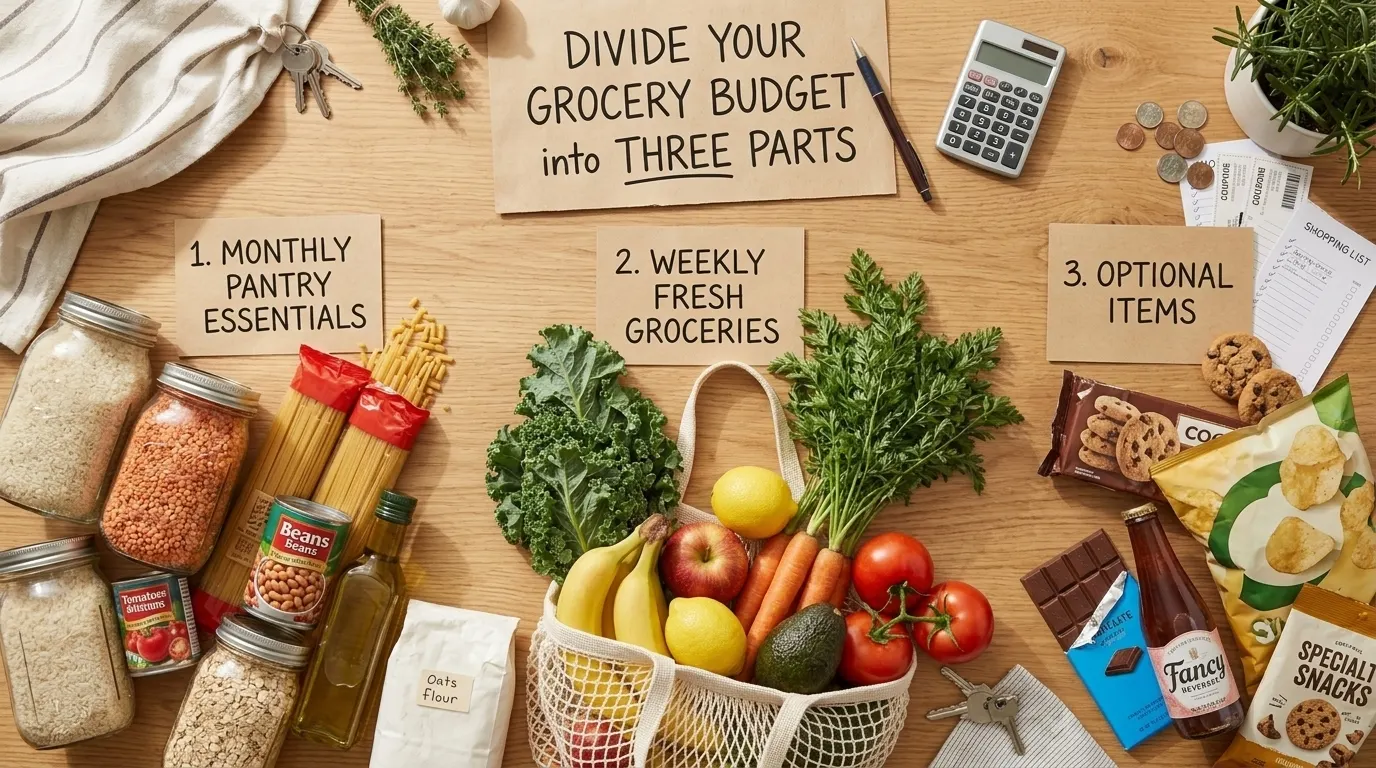 Divide Your Grocery Budget into Three Parts