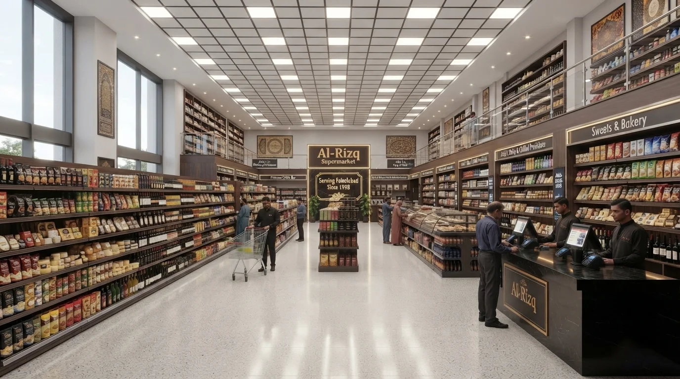 Al-Rizq Supermarket – Shadman Town, Faisalabad