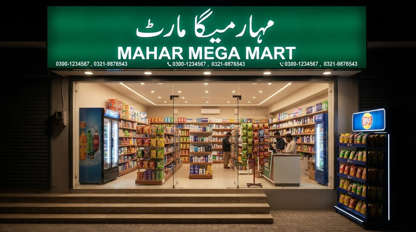 Mehar Mega Mart – Shadman Town, Faisalabad